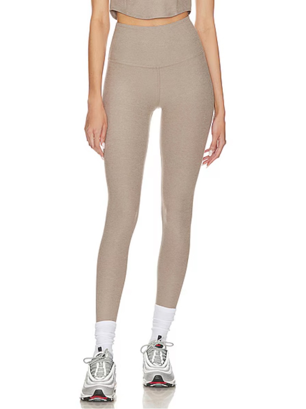 Beyond Yoga Spacedye Caught in The Midi High Waisted Legging Birch Heather SZ M